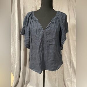 Velvet by Graham & Spencer Slate Blue Blouse